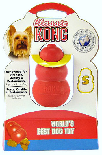 KONG SMALL Rubber Treat Dispenser   Worlds Best Dog Toy  